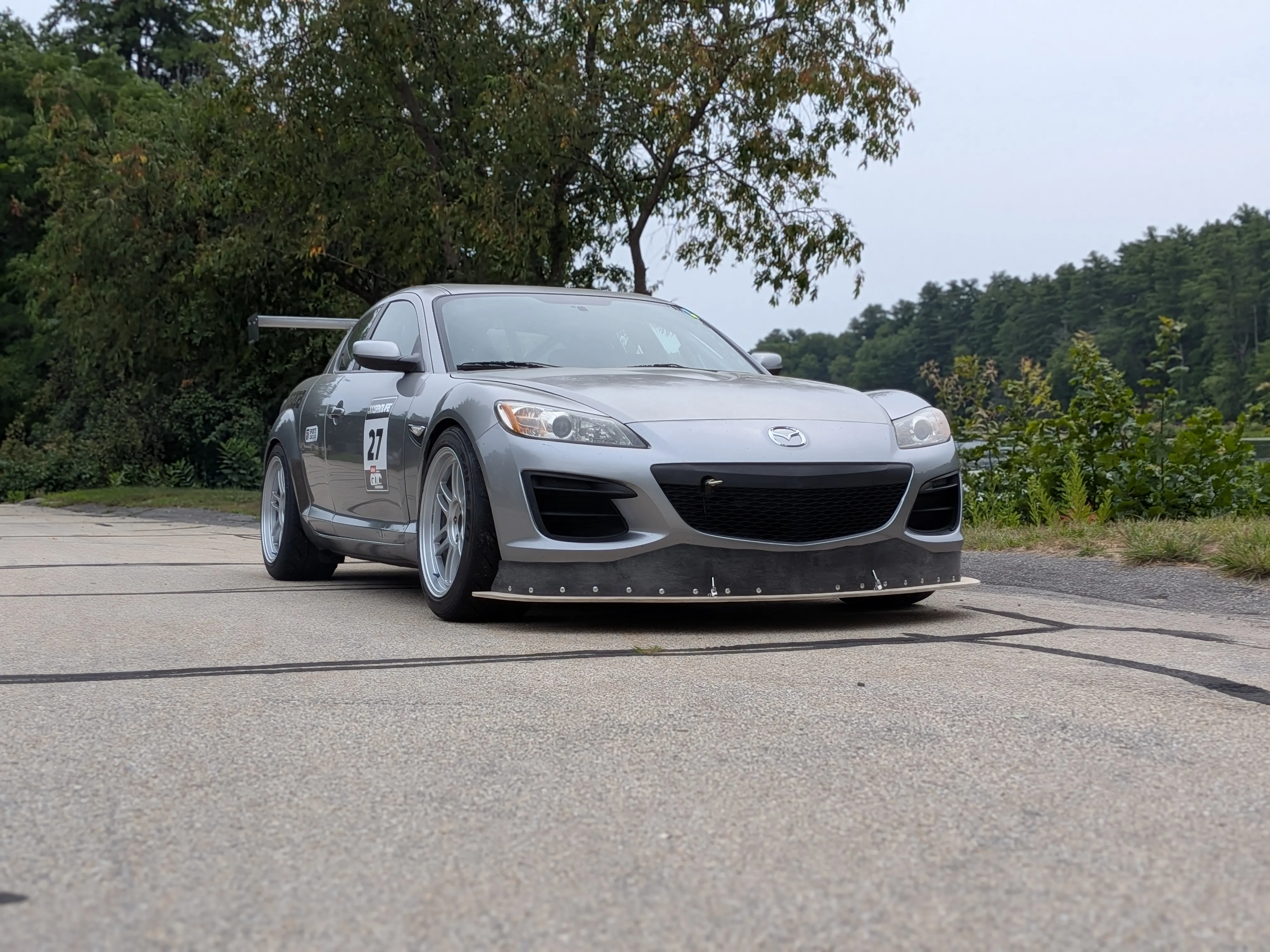 Finished car with splitter and wing