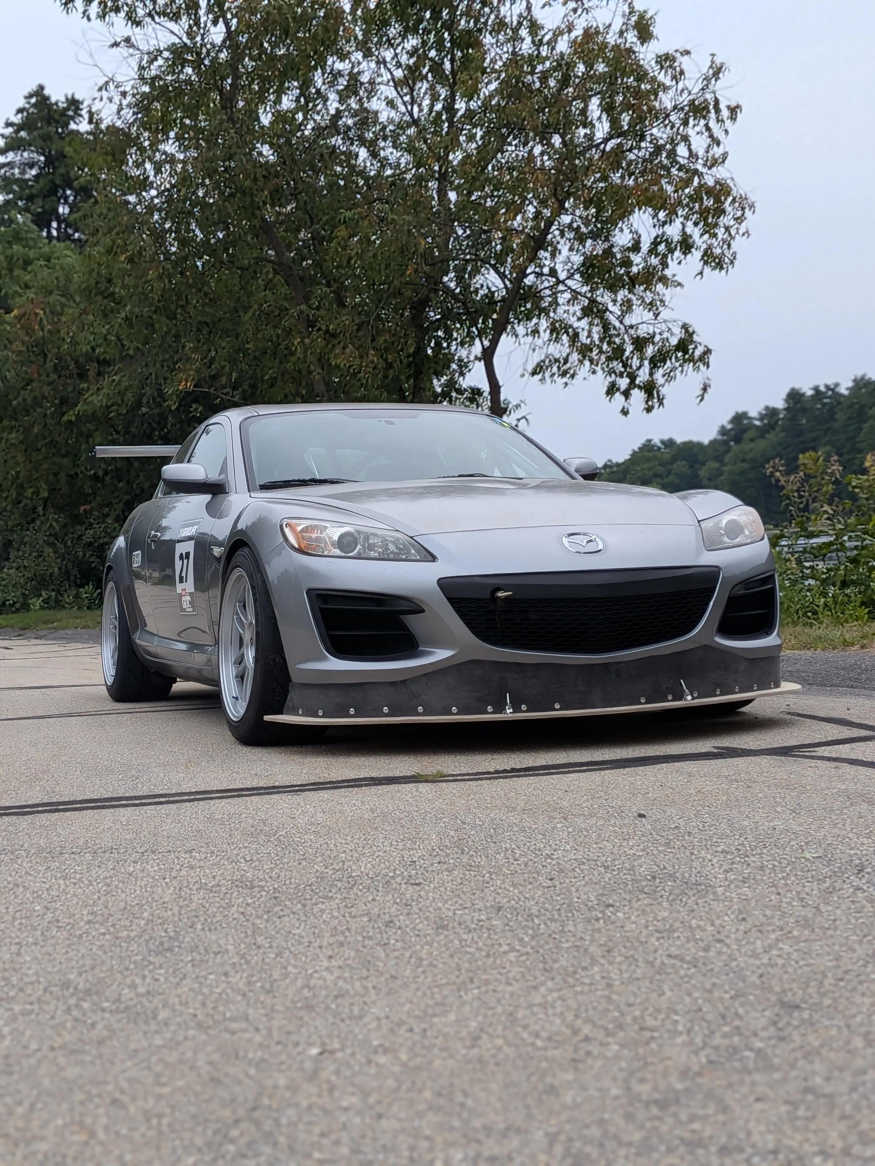 Finished car with splitter and wing