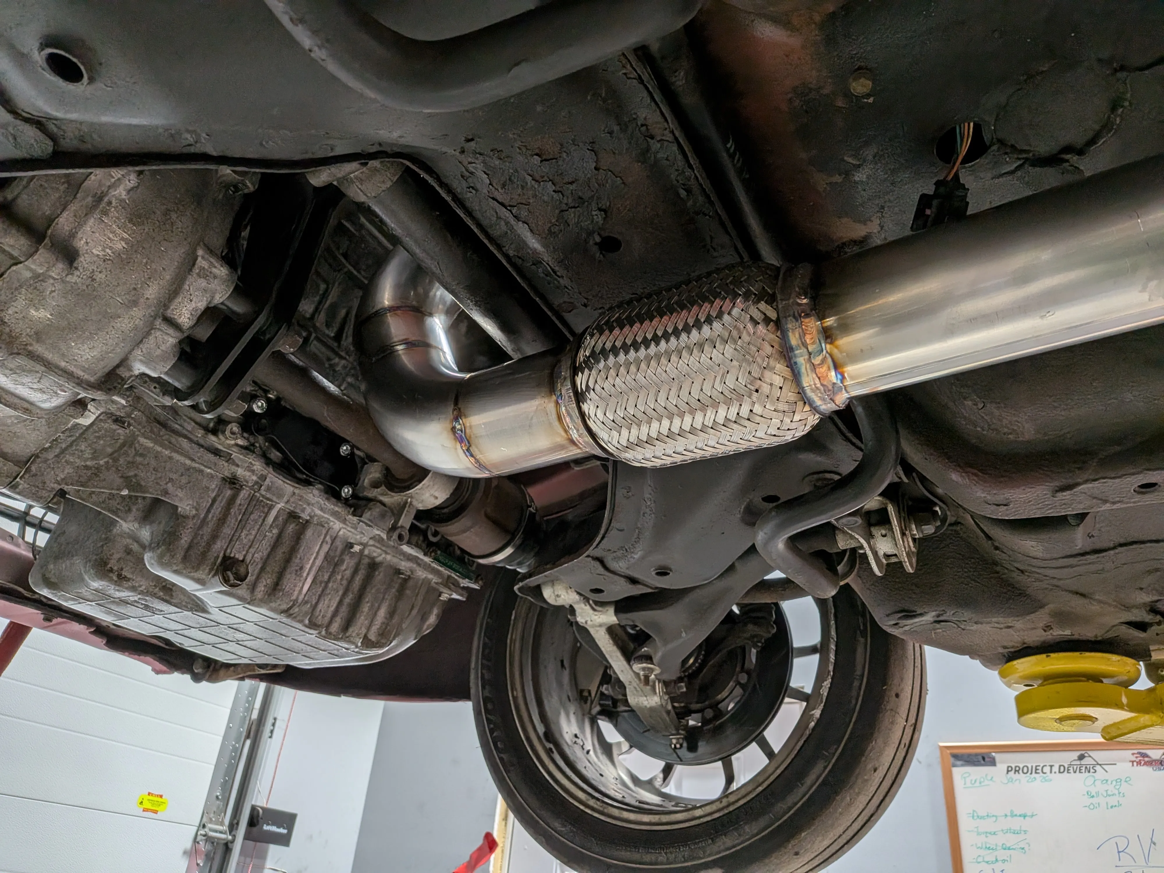 Complete downpipe back in the car