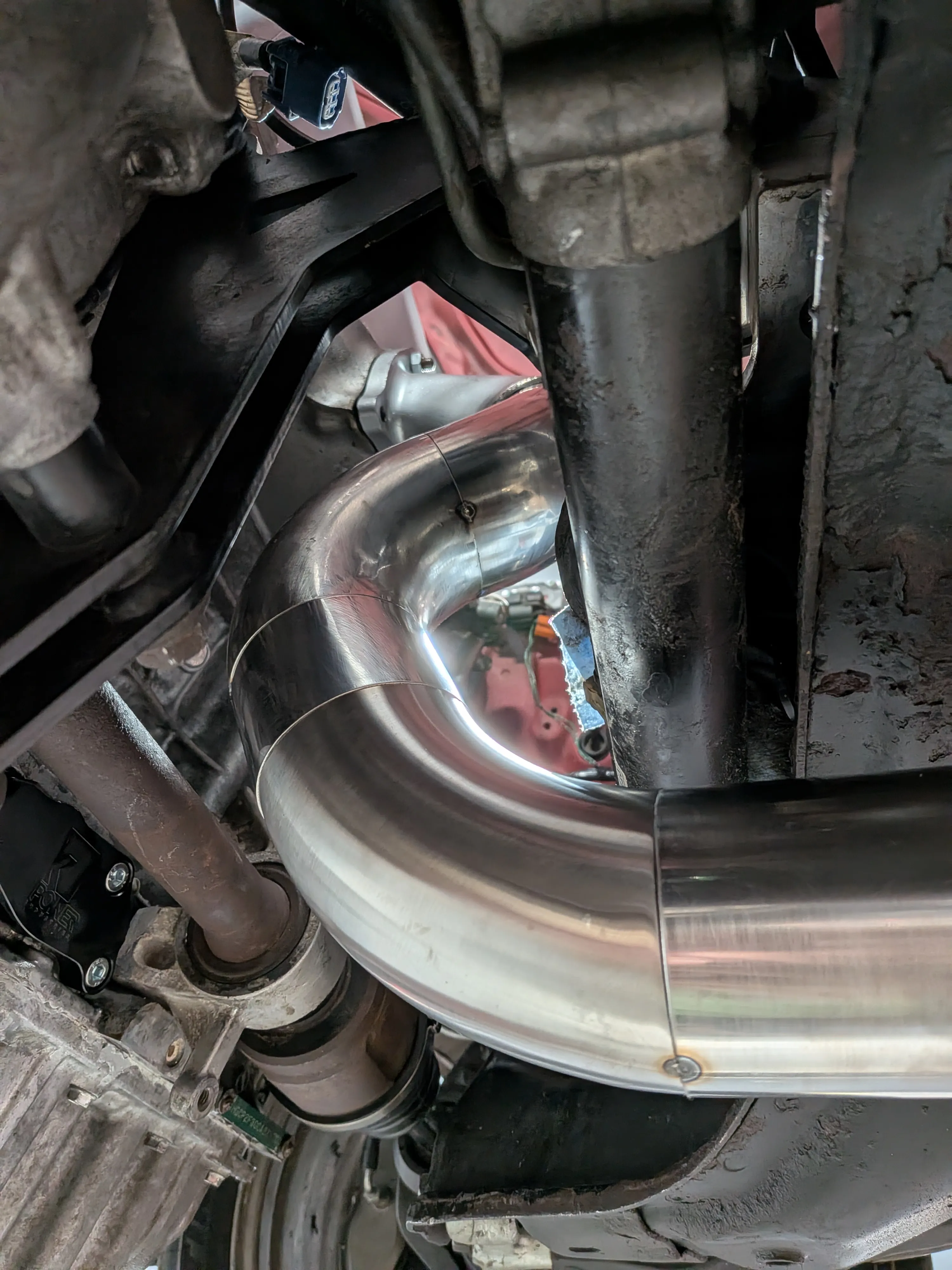 Mocked up downpipe