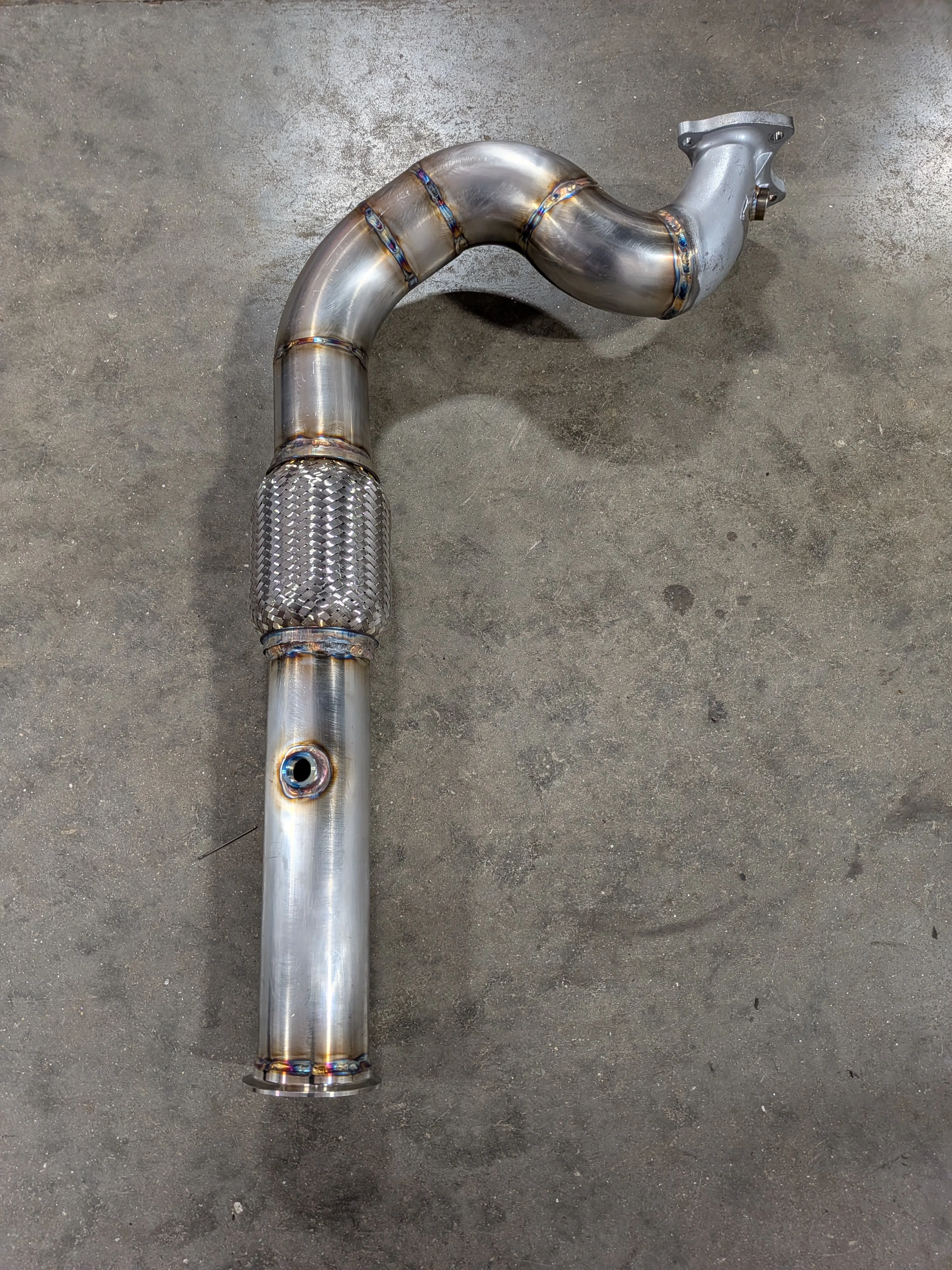 Out of car welded downpipe