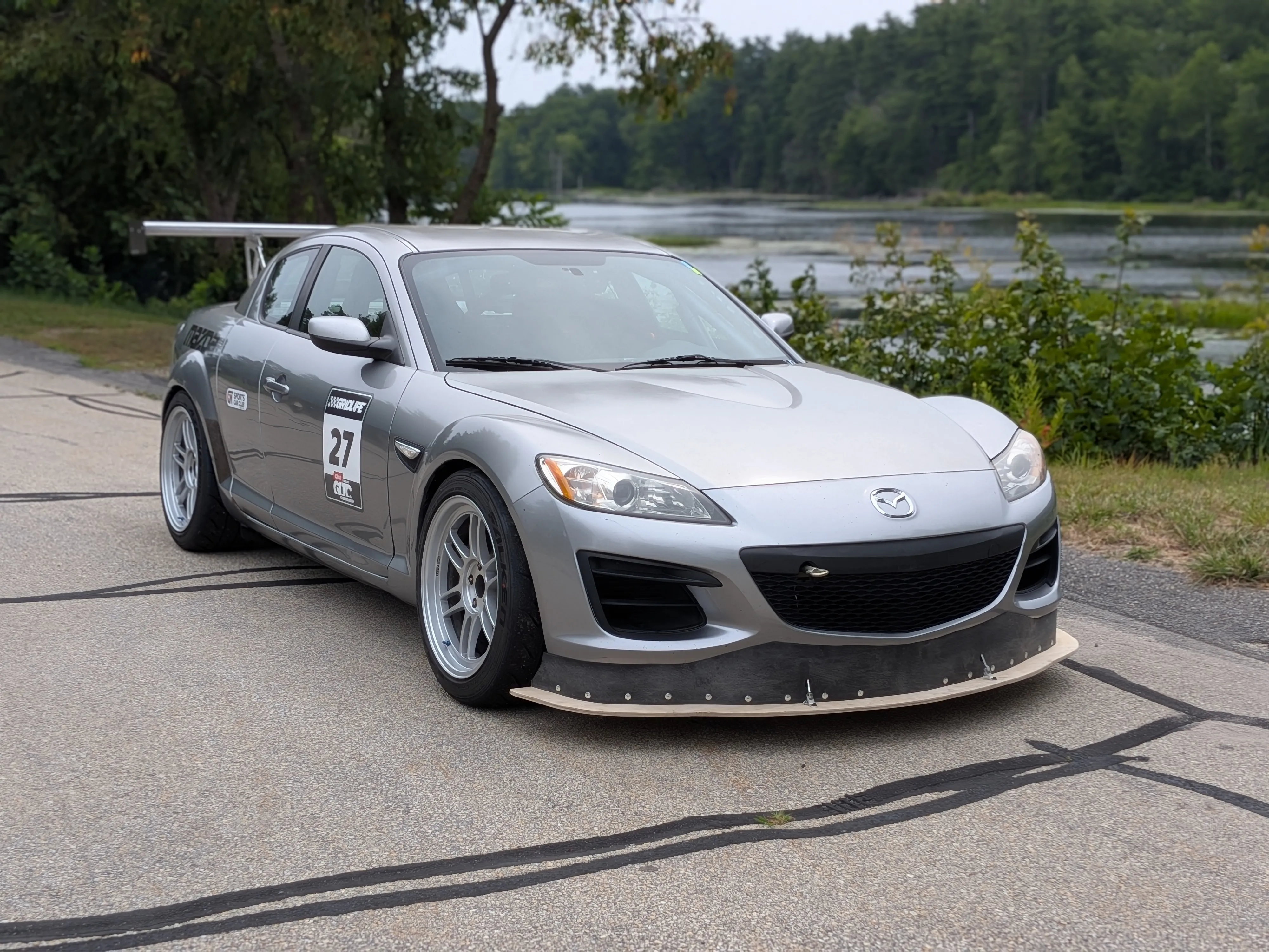 Finished car with splitter and wing